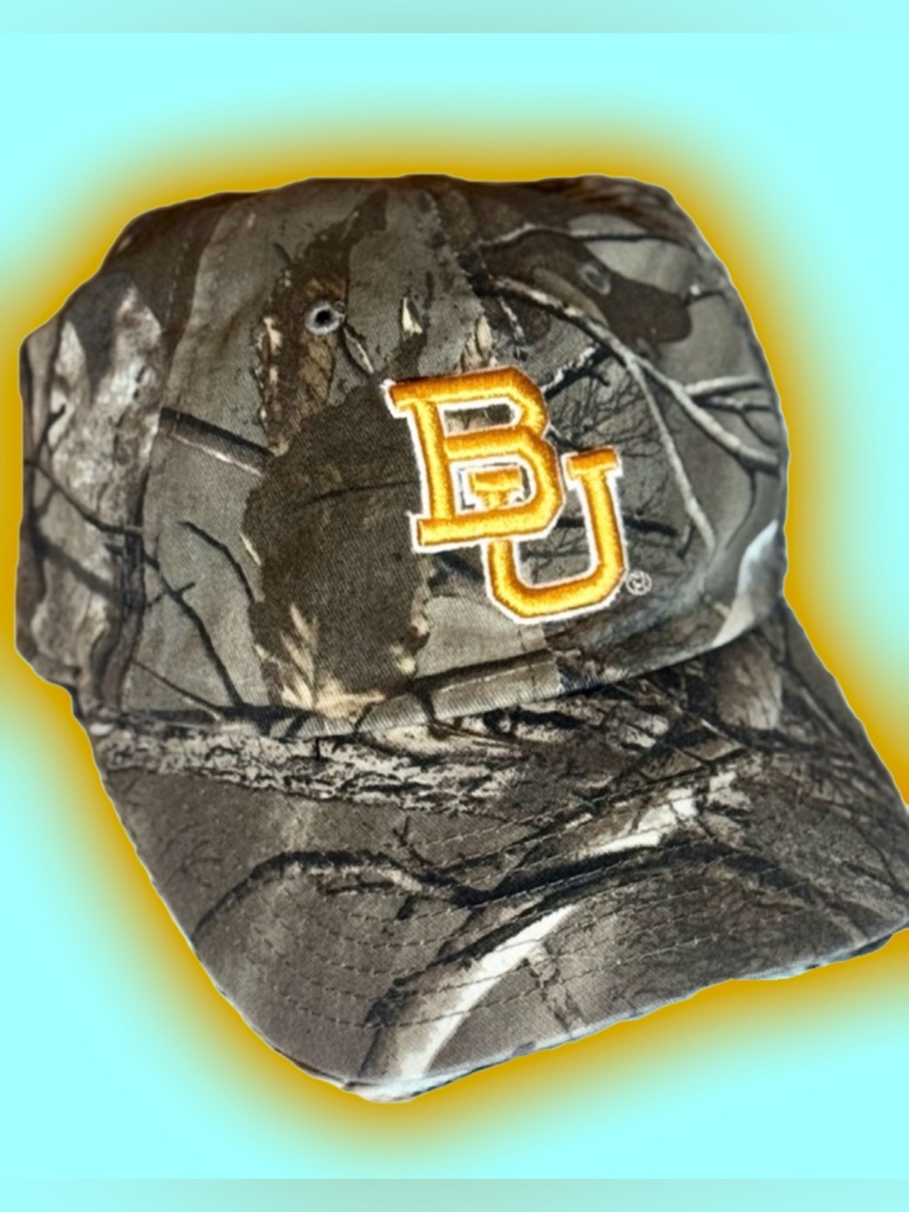 BU Baylor Bears Embroidered Camo Baseball Cap
